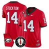 Men's Georgia Bulldogs Georgia Map & Vince Dooley Patch Vapor Limited Jersey - All Stitched
