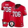 Men's Georgia Bulldogs Georgia Map & Vince Dooley Patch Vapor Limited Jersey - All Stitched