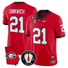 Men's Georgia Bulldogs Georgia Map & Vince Dooley Patch Vapor Limited Jersey - All Stitched