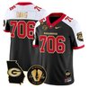 Men's Georgia Bulldogs Georgia Map & Vince Dooley Patch Vapor Limited Jersey - All Stitched