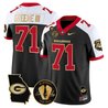Men's Georgia Bulldogs Georgia Map & Vince Dooley Patch Vapor Limited Jersey - All Stitched