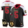 Men's Georgia Bulldogs Georgia Map & Vince Dooley Patch Vapor Limited Jersey - All Stitched