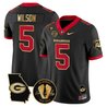 Men's Georgia Bulldogs Georgia Map & Vince Dooley Patch Vapor Limited Jersey - All Stitched