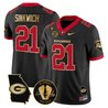 Men's Georgia Bulldogs Georgia Map & Vince Dooley Patch Vapor Limited Jersey - All Stitched
