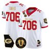 Men's Georgia Bulldogs Georgia Map & Vince Dooley Patch Vapor Limited Jersey - All Stitched