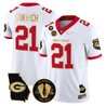 Men's Georgia Bulldogs Georgia Map & Vince Dooley Patch Vapor Limited Jersey - All Stitched