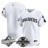Men's Milwaukee Brewers 2026 World Series Vapor Premier Limited Jersey - Old English Edition - All Stitched