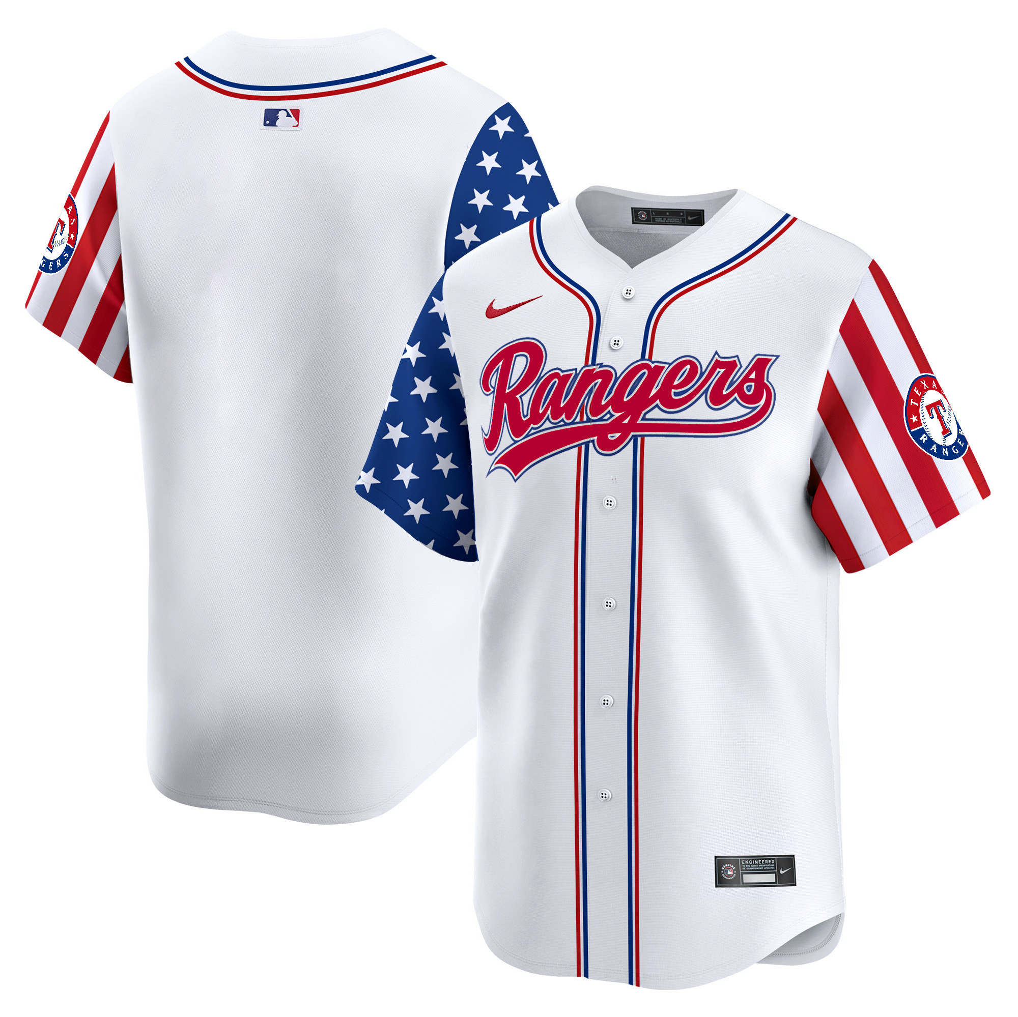 Texas Rangers Pvc Men’s Texas Rangers 2024 Independence Day Vapor Premier Limited Jersey ...