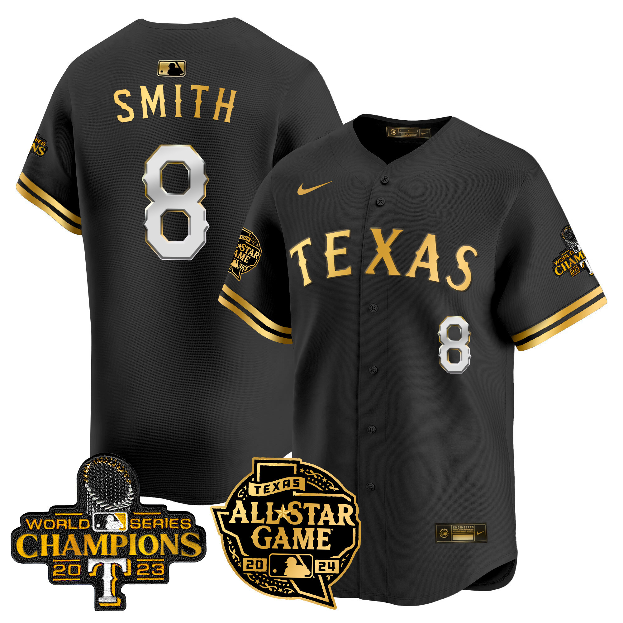 Texas Rangers 34 Patch Men’s Texas Rangers 2024 All Star Game Patch Vapor Premier Limited ...