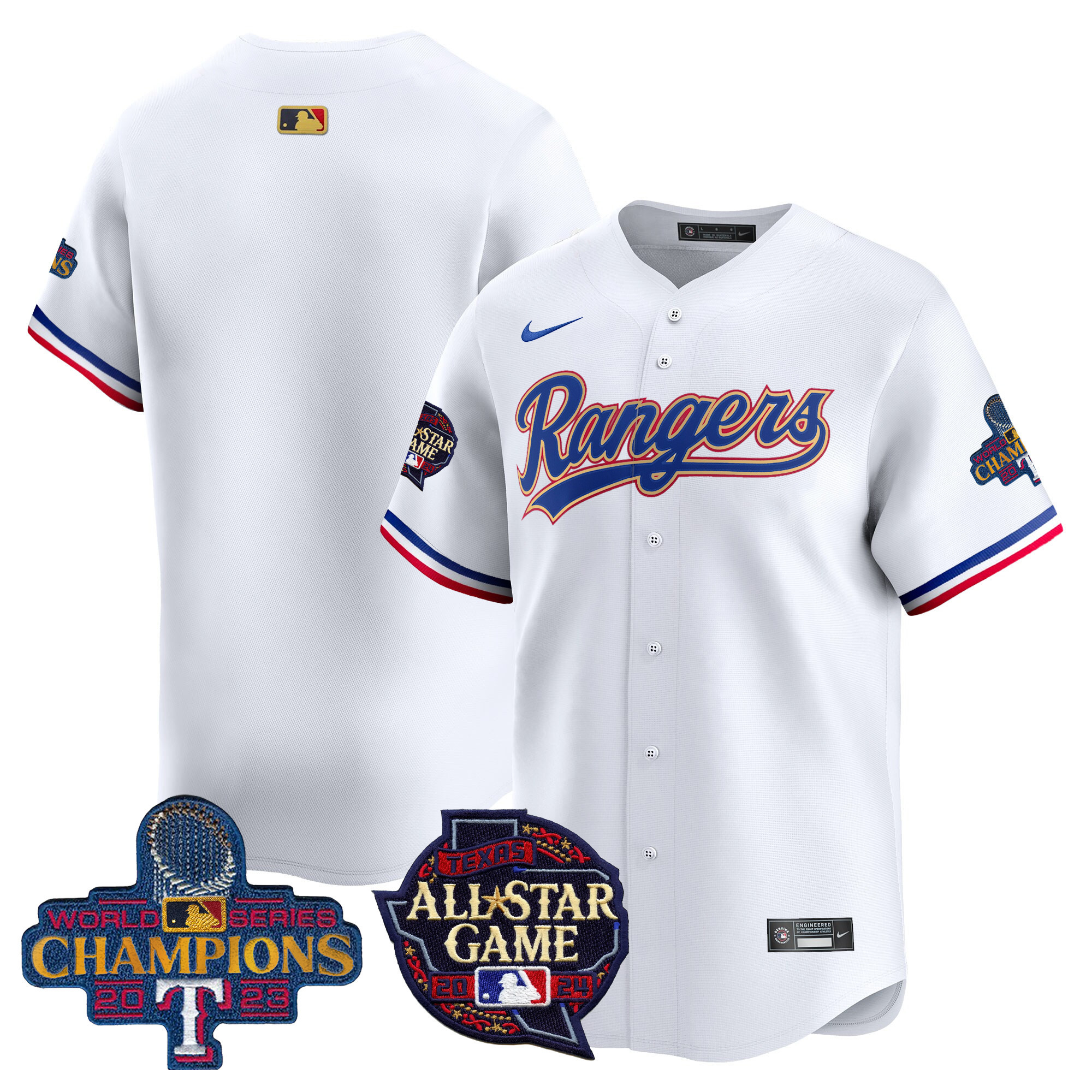 Texas Rangers 34 Patch Men’s Texas Rangers 2024 All Star Game Patch Vapor Premier Limited ...
