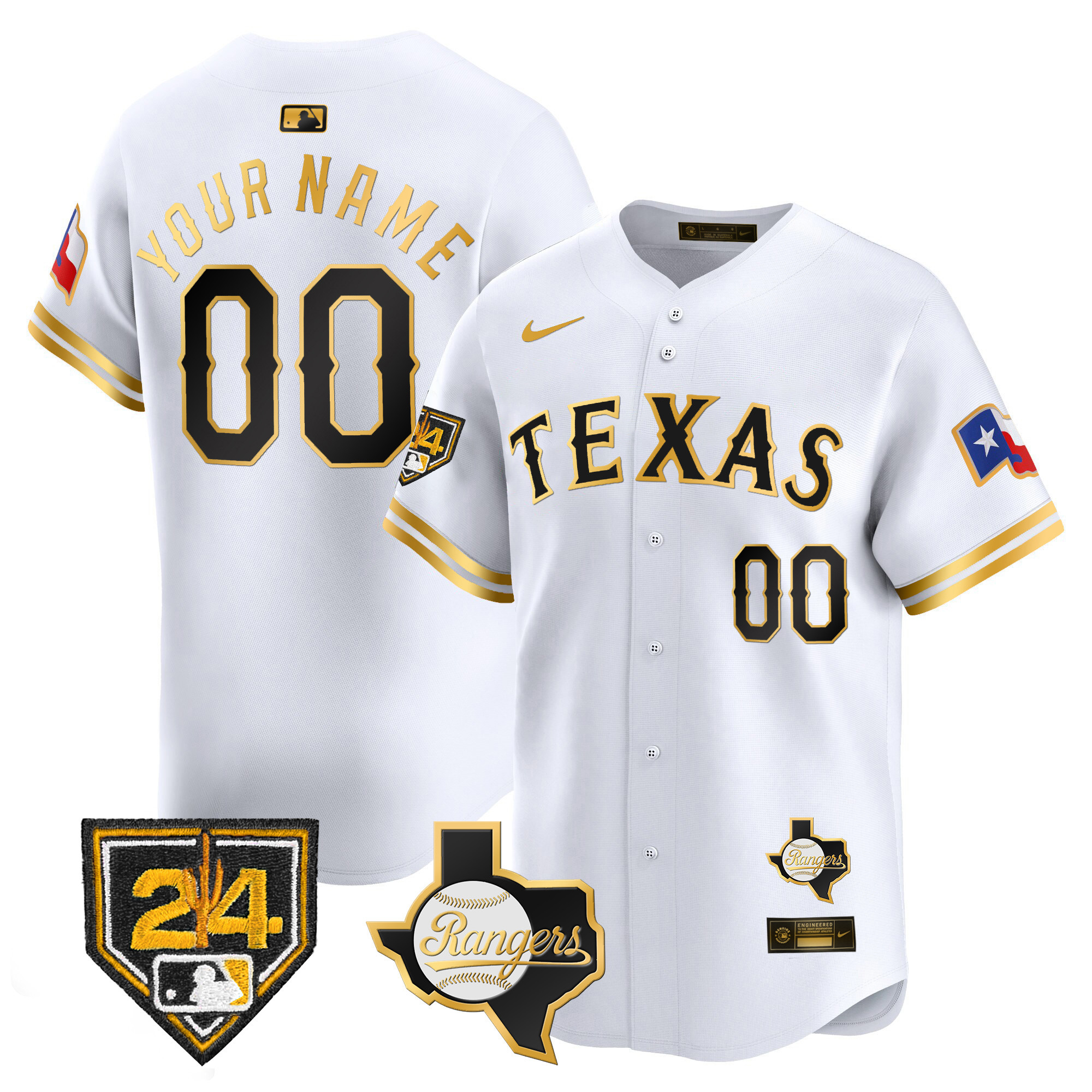 Texas Ranger Pach Texas Rangers 2024 Spring Training Patch Vapor Premier Limited Custom ...