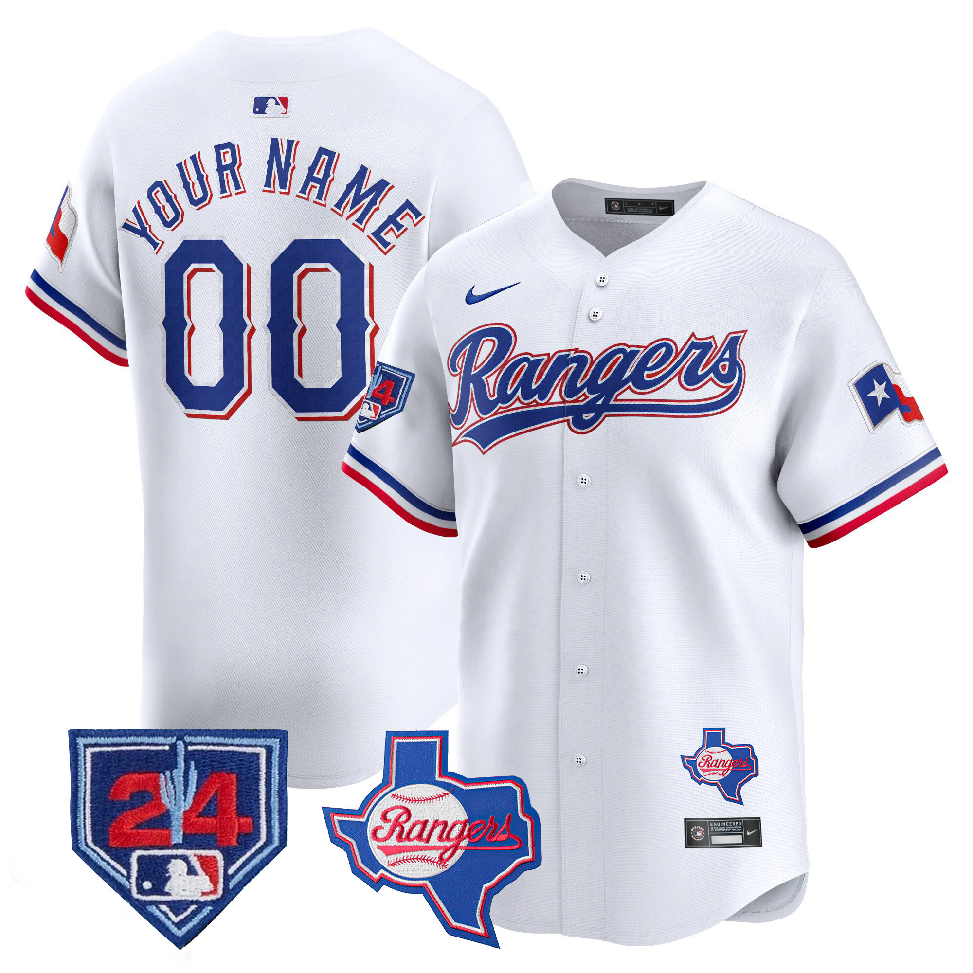 Texas Ranger Pach Texas Rangers 2024 Spring Training Patch Vapor Premier Limited Custom ...