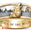 Wolf Pattern Gold Color Ring