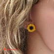 Wedding Sunflower Earrings