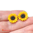 Wedding Sunflower Earrings