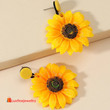 Korean Fashion Vintage Sunflower Earrings