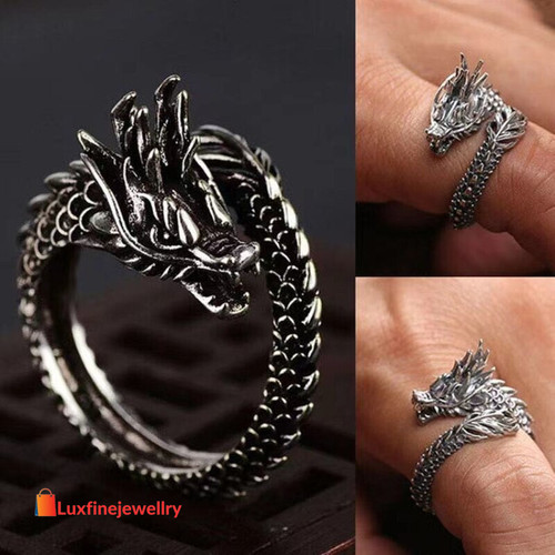 Vintage Dragon Adjustable Rings