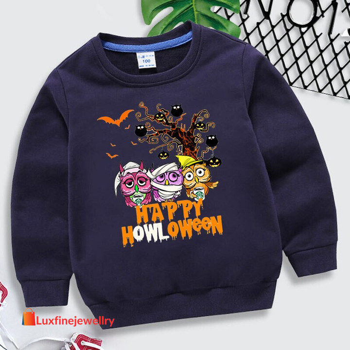 Halloween Sweatshirt Baby Boy Cartoon Owl Hoodie