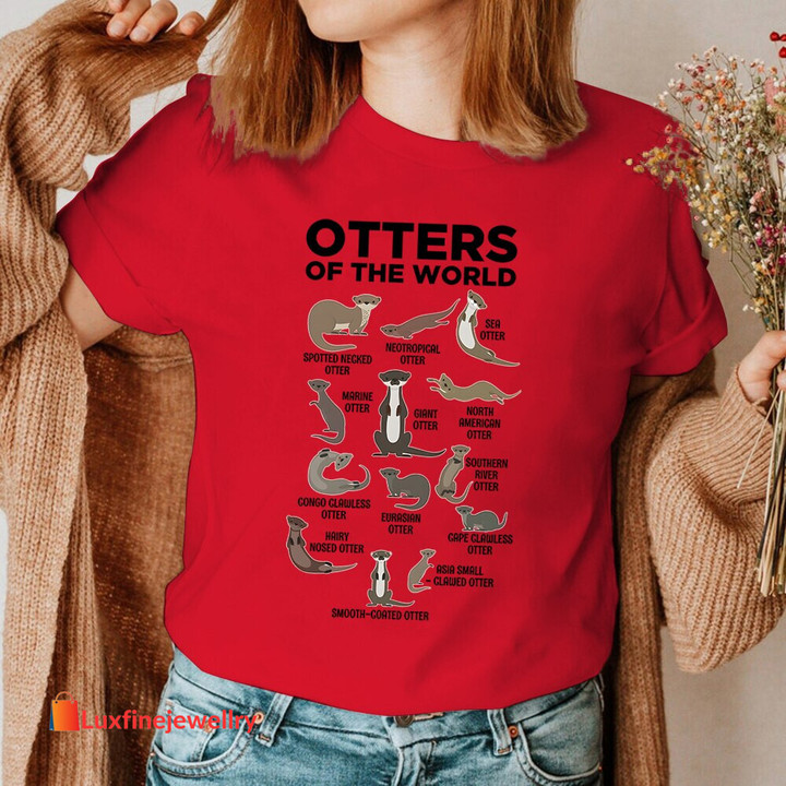 Otters of The World Print Casual T-shirt