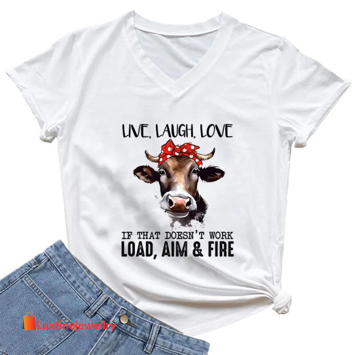 Funny Cow Jokes Print T Shirt