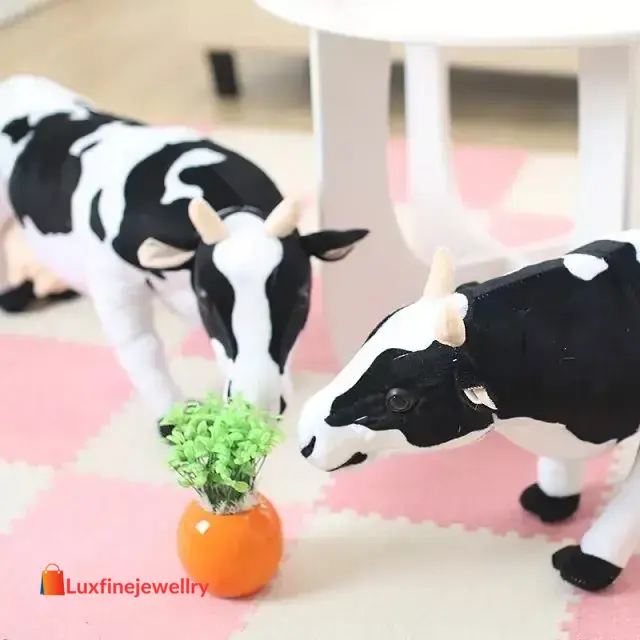 Cute 72cm Simulation Cow Plush Toy Activity gifts Stuffed Doll Great Birthday Gift