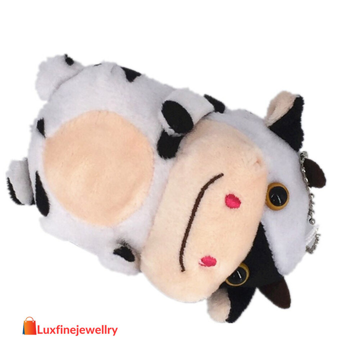 1Piece Size 10CM Cow Stuffed Plush Doll , Girl's Accessories Toy