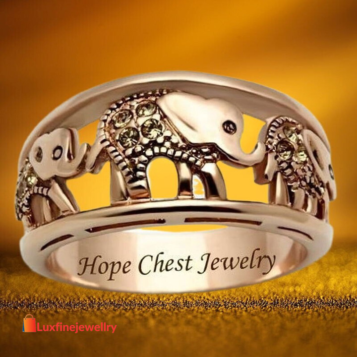 Retro Fashion Elephant Jewelry Ring