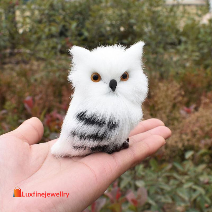 Miniature Plush Furry Owl