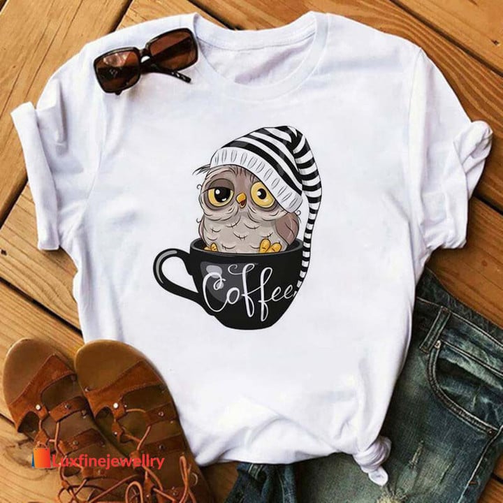 Trend New T-shirt Cute Owl