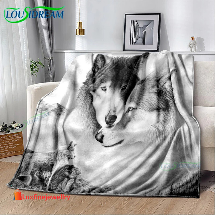 Wolf Throw Blanket Kids Game Sofa Blanket Adults and Children Blanket Blanket for Bed Picnic Blanket Blankets for Beds
