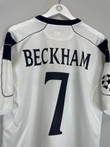 David Beckham 7 Manchester United 2000/01 Away Men Retro Jersey - White