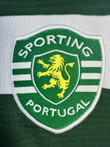 Sporting Lisbon 2001/03 Home Retro Long Sleeve Men Jersey - White/Green