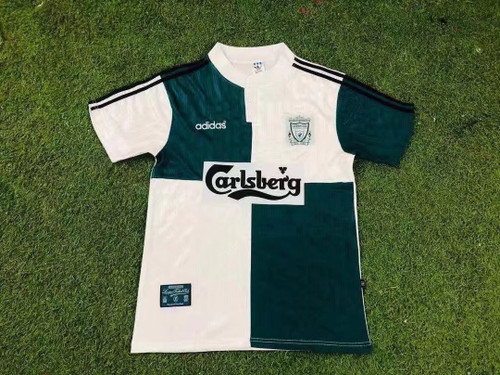 Liverpool 1994/96 Away Retro Men Jersey - White/Green