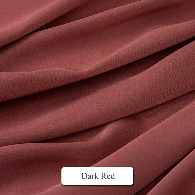 Dark red Chiffon Fabric