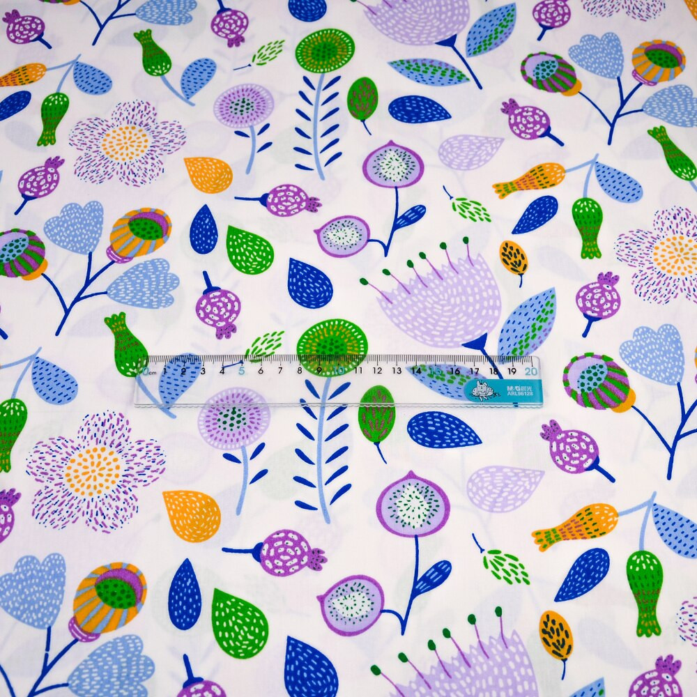 Rose Printed Cotton Fabrics for Sewing Bedding Quilt Patchwork Dresses