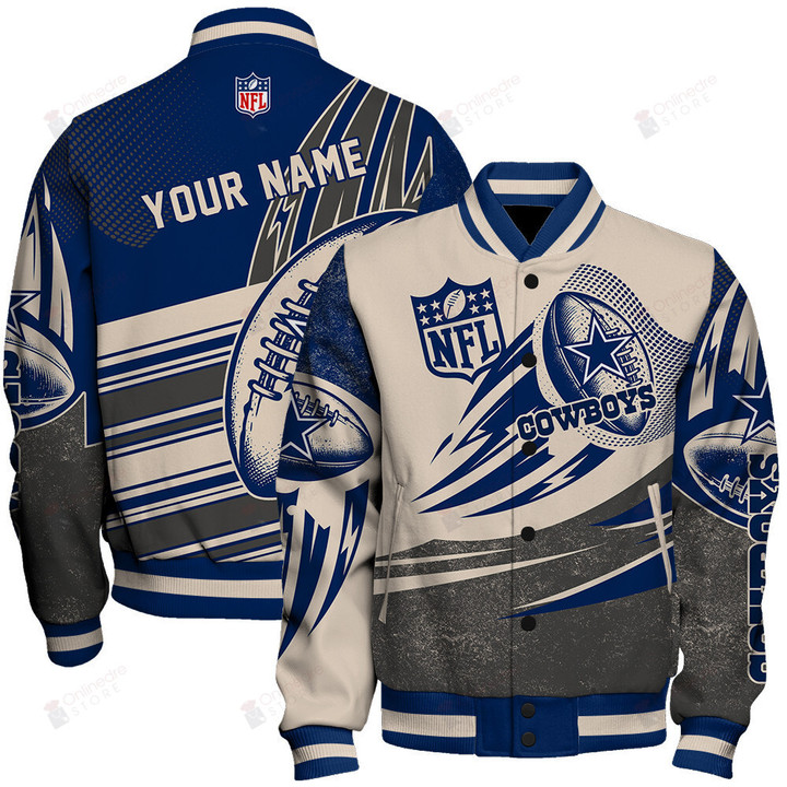 Dallas Cowboys - National Football League Customized AOP Varsity Jacke ...