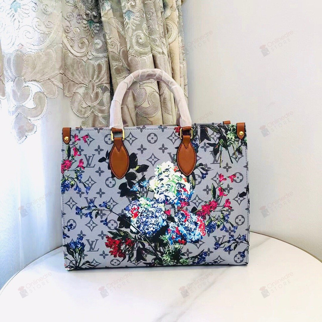Louis Vuitton Onthego Giant Tote Bag Monogram Canvas Floral Pattern An ...