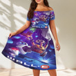 WallE Poster 3 Off Shoulder Short Sleeved Dress