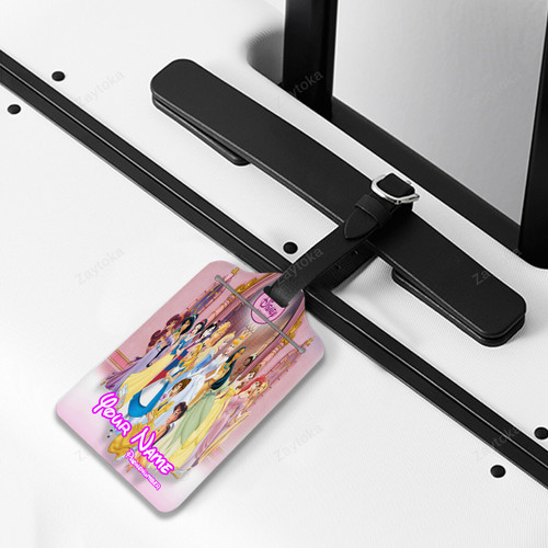 All Disneyland Beauty Princess Personalized Name And Phone Number Luggage Tag For Travel Bag