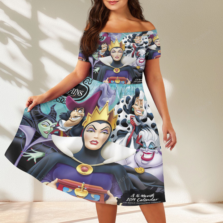 Disney Villains All Characters27 Off Shoulder Short Sleeved Dress