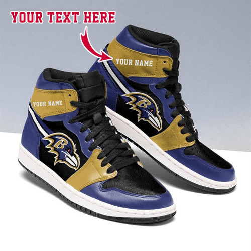 Baltimore Ravens T Football Custom JD1 Shoes Personalized Name Sport Sneakers