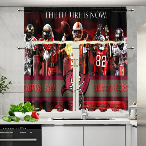 Tampa Bay Buccaneers The Future Is Now Kitchen Curtain Valance and Tiers Set