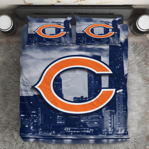 Chicago Bears City 3PCS Bedding Set Duvet Cover And Pillow Cases Gift For Fan