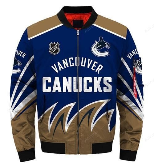 Vancouver Canucks Hockey Team 3d Printed Unisex Bomber Jacket