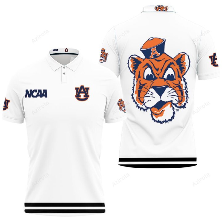 Auburn Tigers Classic White With Mascot Logo Gift For Auburn Tigers Fans Polo Shirt All Over Print Shirt 3d T-shirt