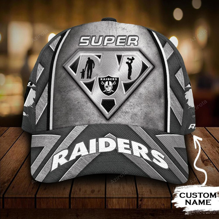 Las Vegas Raiders 3D Classic Cap Superman Dad Custom Name