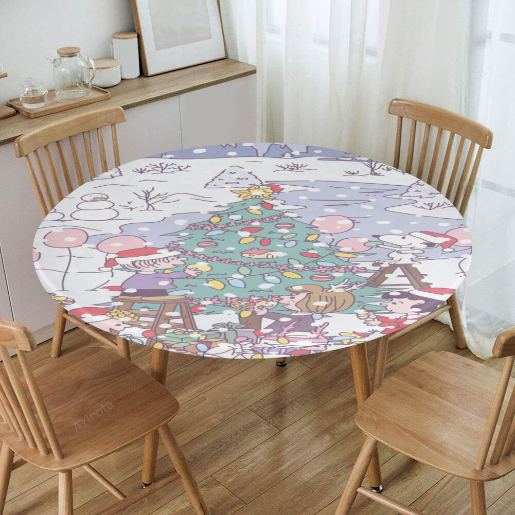 Table Setting Snoopy Peanut Christmas Snoopy And Friends 1 Round Table Set - Azirota