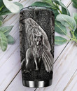 Viking Wolf Metal Style Personalized Stainless Steel Tumbler 25022101.CXT Custom Name XT - TrendZoneTee