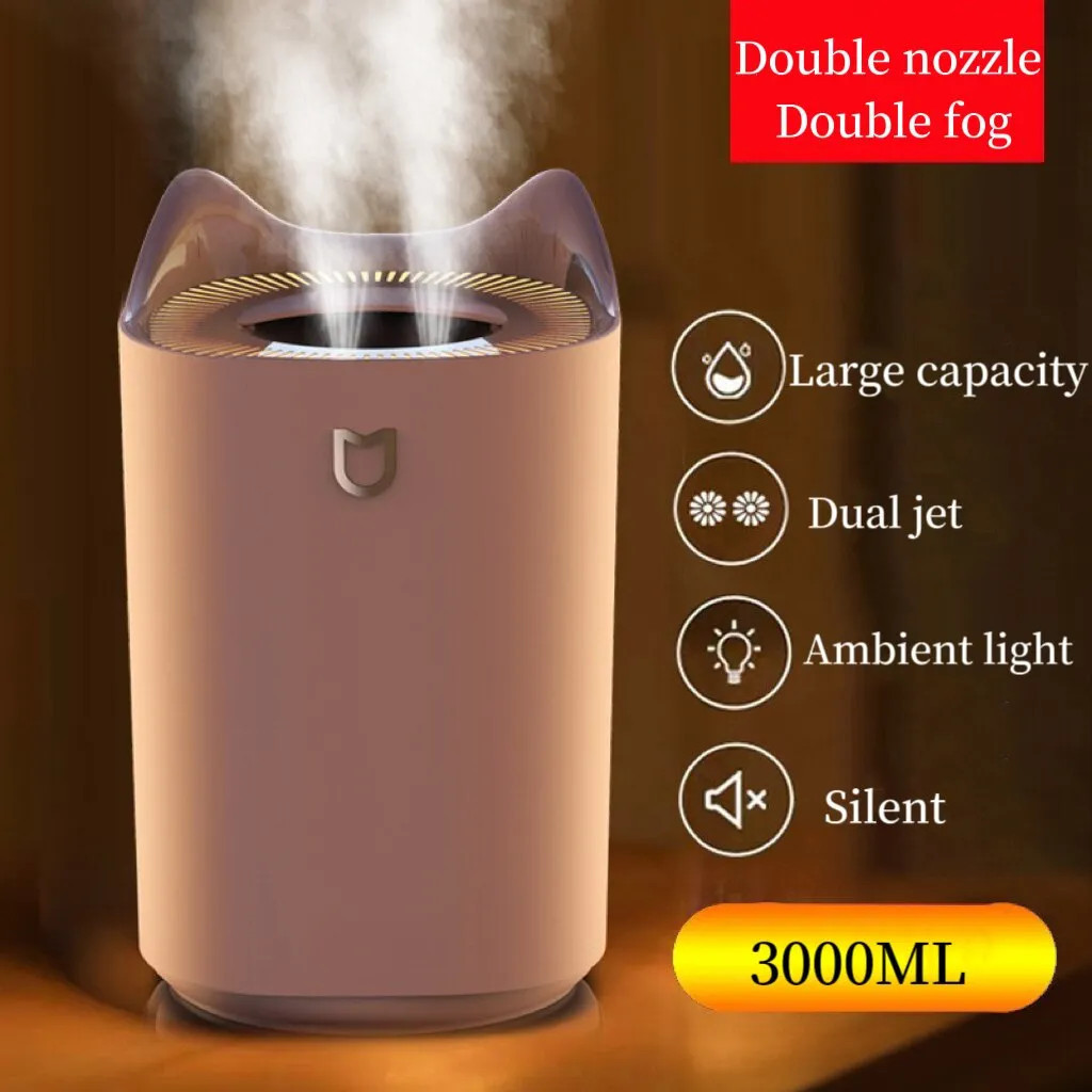 ultrasonic humidifier oil diffuser air purifier aromatherapy with led lights