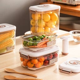Vacuum seal canister household fresh-keeping box refrigerator food storag